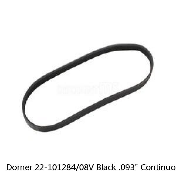 Dorner 22-101284/08V Black .093" Continuous Ribbed Conveyor Belt 10" X 12'10"
