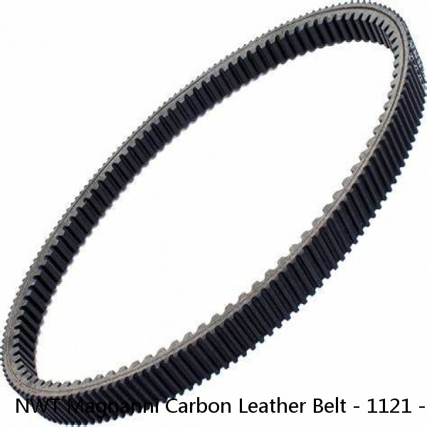 NWT Magnanni Carbon Leather Belt - 1121 - Cognac Brown - Size 36