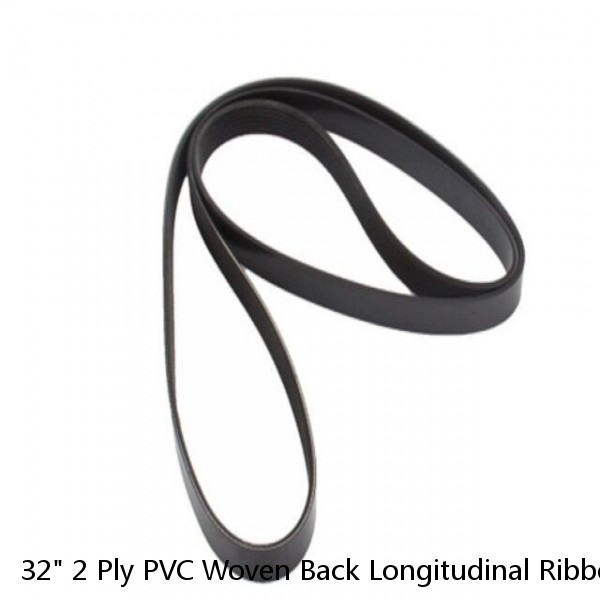 32" 2 Ply PVC Woven Back Longitudinal Ribbed Conveyor Belt 12'6" #1 small image