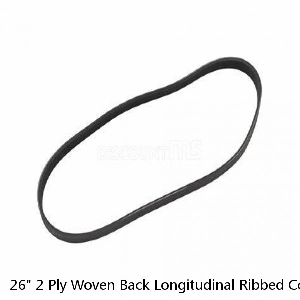 26" 2 Ply Woven Back Longitudinal Ribbed Conveyor Belt 20'8" #1 small image