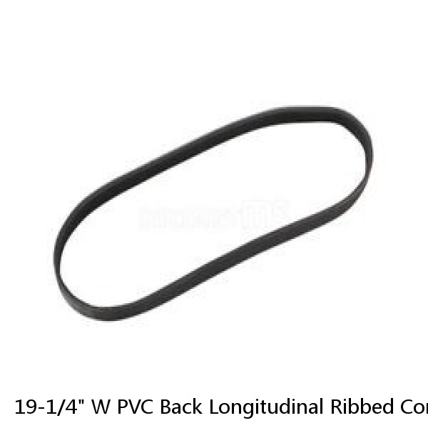 19-1/4" W PVC Back Longitudinal Ribbed Conveyor Belt 12'3" #1 image