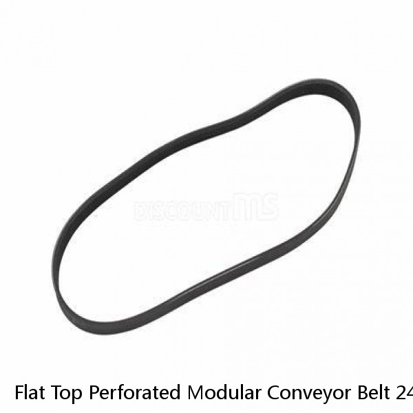 Flat Top Perforated Modular Conveyor Belt 24"x6' Ribbed/Flights #1 image
