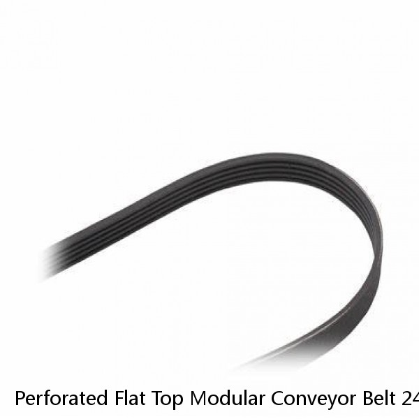 Perforated Flat Top Modular Conveyor Belt 24"x11'-3" Length Ribbed/Flights #1 image