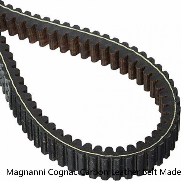 Magnanni Cognac Carbon Leather Belt Made in Spain Size 40 #1 image